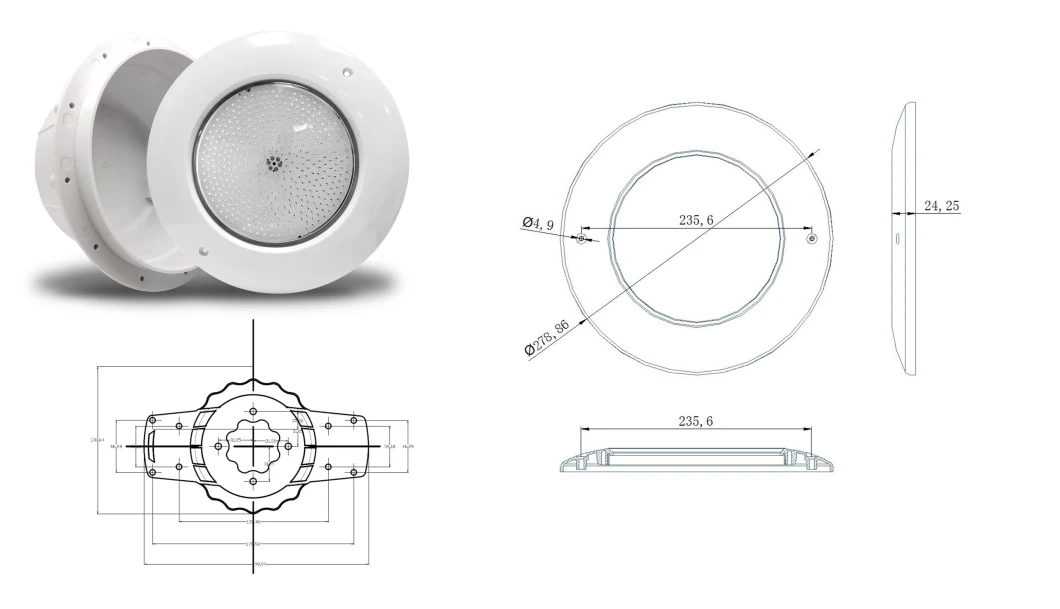 Refined 35W Lamp Underwater Lighting Pool LED Light for Outdoor Swimming