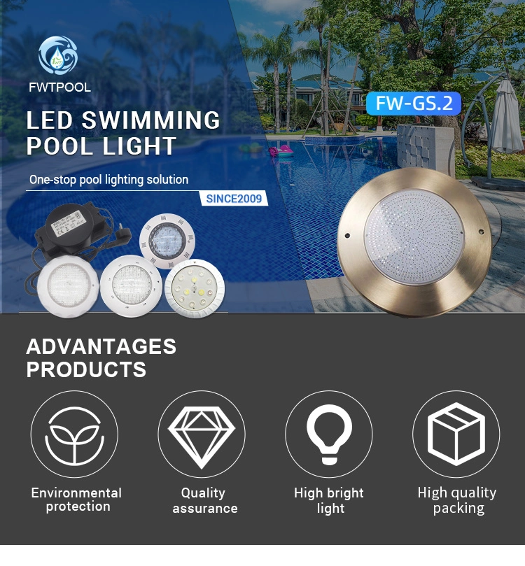 IP68 Waterproof LED RGB Embedded Pool Light Remote WiFi Controlled Color Changing Underwater Swimming Pool Light