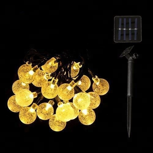 Solar Garden Light Chain 8 Modes IP44 Balls Light Chains Warm White Fairy LED String Lights