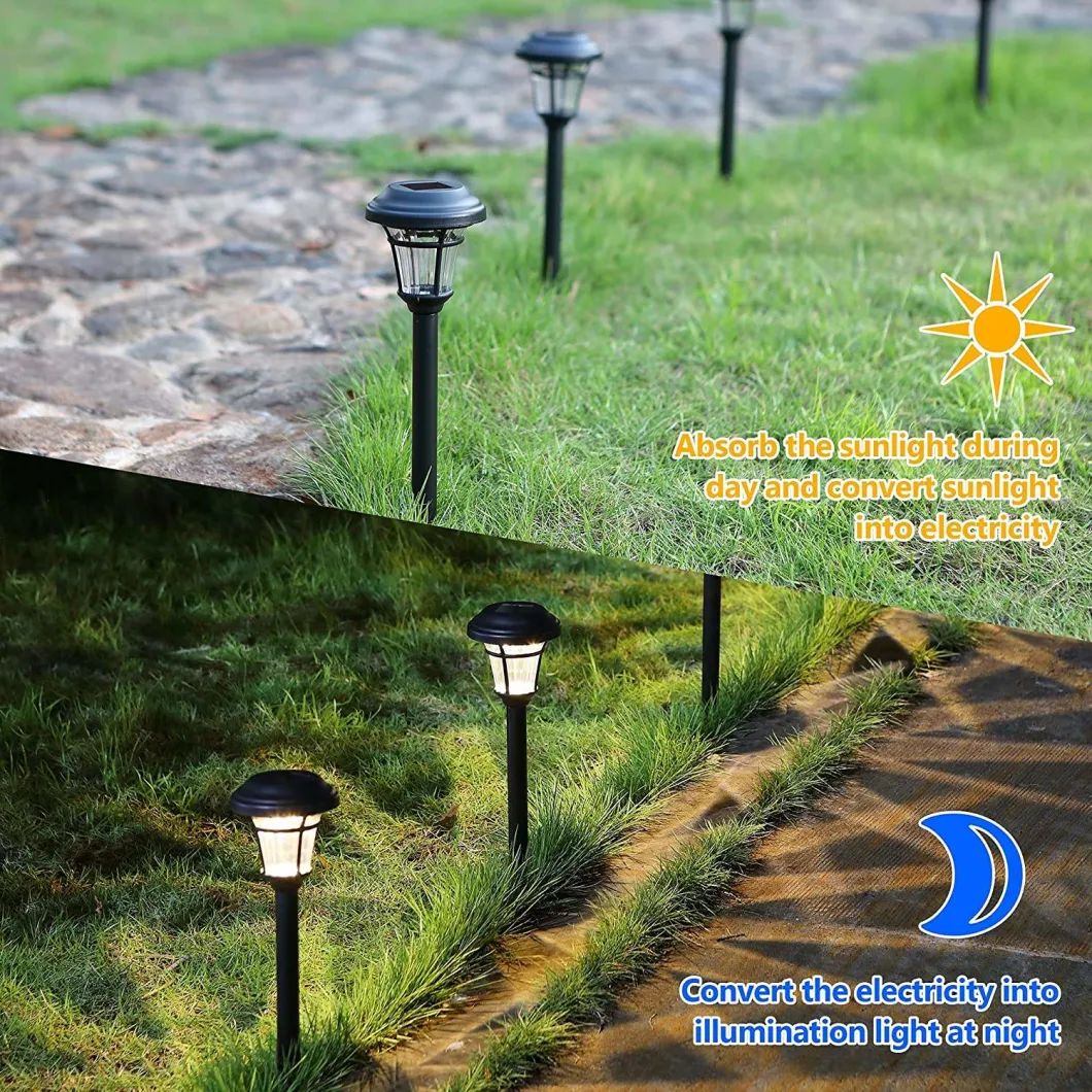 12 Pack Solar Pathway Lights Outdoor Waterproof Solar Garden Lights Bright LED