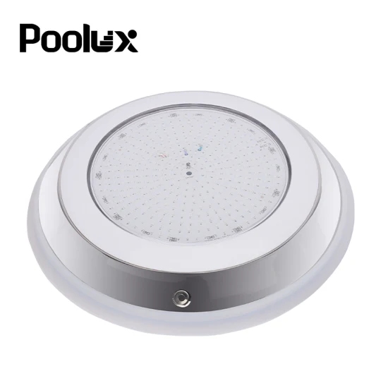 Poolux 2023 새로운 IP68 RGB 12V 304 스테인레스 스틸 수중 풀 램프 수지 충전 LED 수영장 조명