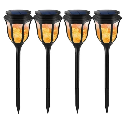 Goldmore4 Solar Tiki 횃불 96 LED 춤 깜박이는 불꽃 야외용 태양 정원 풍경 깜박임 빛